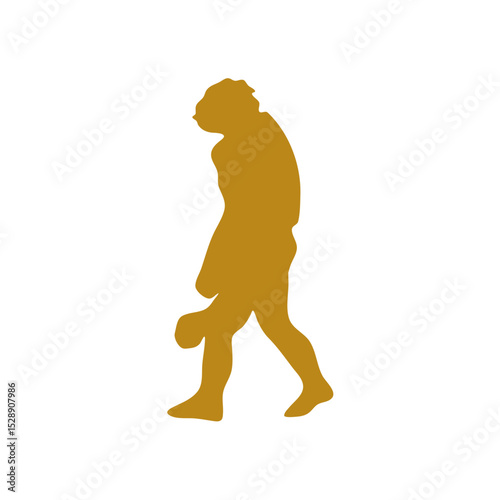 Hand drawn human evolution illustration 