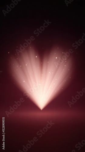 Light projection forming a heart shape. Background for a Valentine's Day. Romance