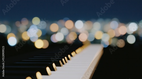 Abstract music background. Keys of a piano. Maestro, composer. Musical performance. Grand piano. Tune. Classical music