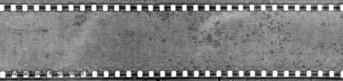 Vintage black and white film strip with blank frame border pattern