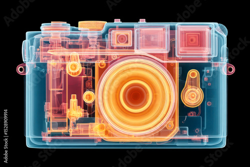 Wallpaper Mural X ray view of camera showcasing internal components Torontodigital.ca