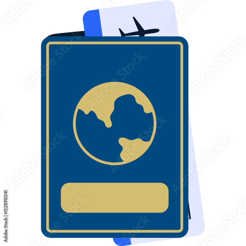 Passport Travel Flat Illustration