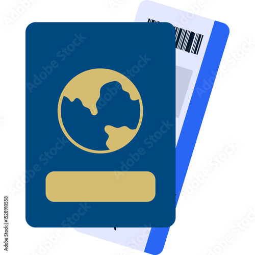 Passport Travel Flat Illustration