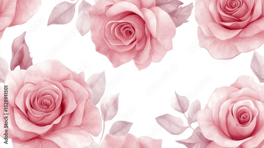 Pink roses wallpaper on white background Pink roses wallpaper on white background