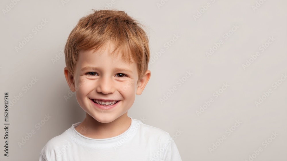 Naklejka premium The cheerful young boy with a bright smile and playful personality.