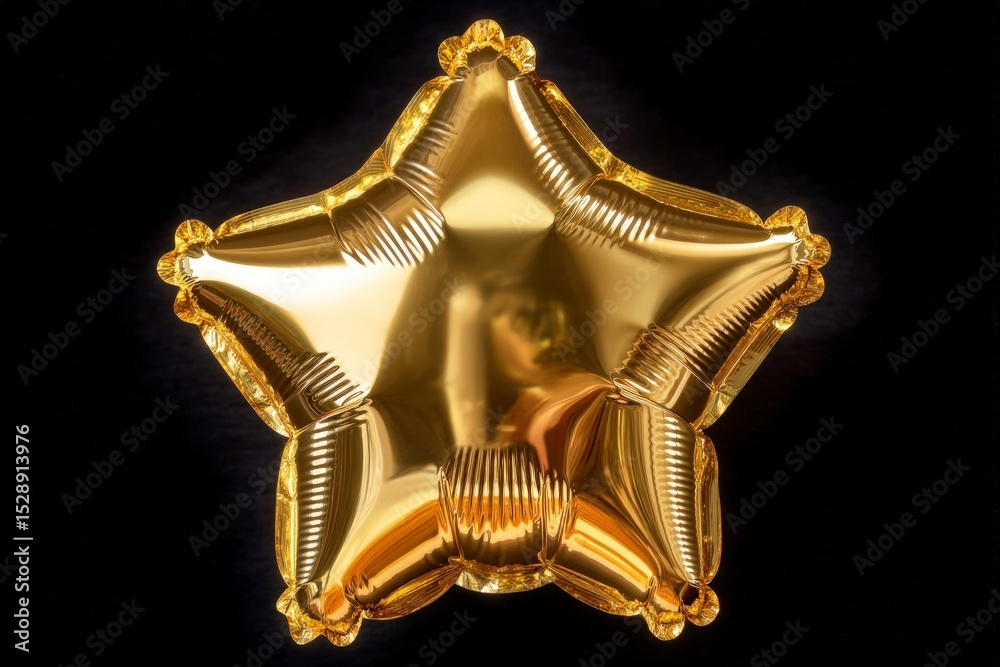 Obraz premium Gold Star Balloon Party Decoration Celebration Festive Shiny