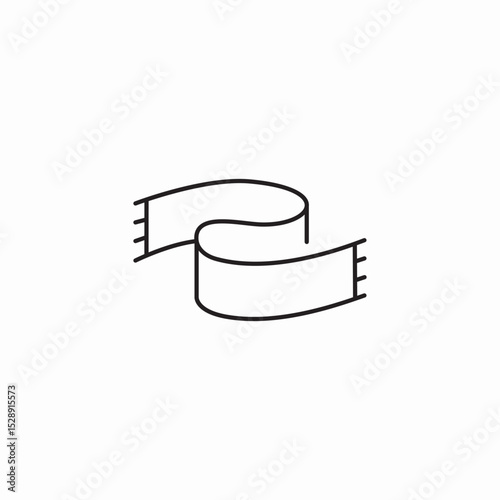wavy scarf accessory icon sign vector