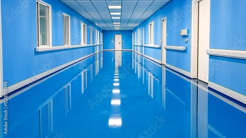 Clean and Modern Hospital Corridor