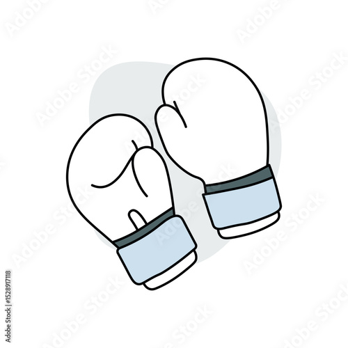 Boxing Gloves Icon – Sports and Fitness Gear Illustration