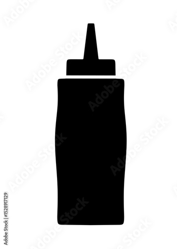 sauce or ketchup bottle vector on white background