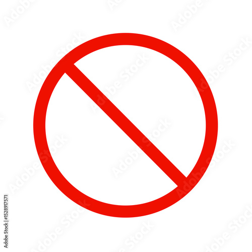 icon missing. prohibition symbol icon on white background