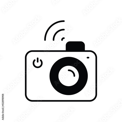 Modern Camera Icon vector stock illustration