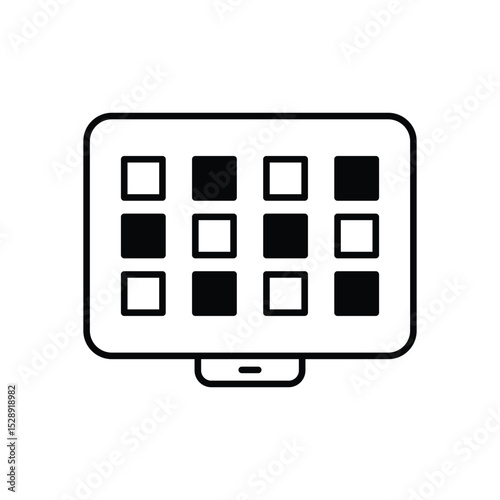 Lcd Icon vector stock illustration