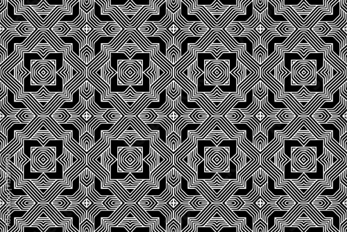 Geometric ethnic decorative black white pattern. Template, stencil for laser cutting metal, wood carving, coloring, stained glass, logo. Ornaments, fresco of the East, Asia, India, Mexico, Aztec, Peru