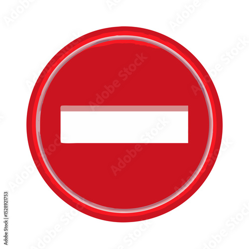 Red no entry warning sign alert 