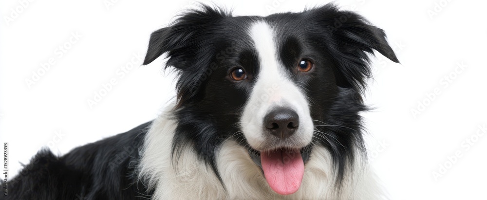 The friendly Border Collie showing its playful personality and joyful expression. The friendly Border Collie showing its playful personality and joyful expression.