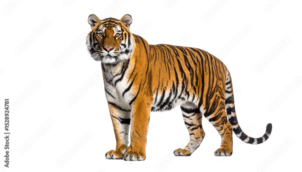 Fototapeta premium Tiger portrait on black background