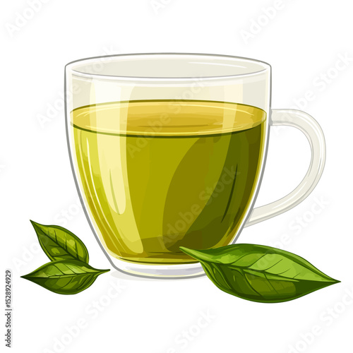 Green tea isolated 