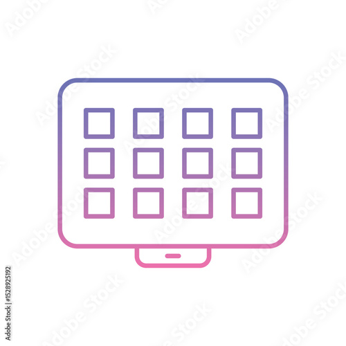 Lcd Icon vector stock illustration