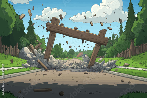 Ruins vector illustration 