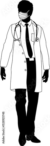Doctor Man Medical Silhouet...