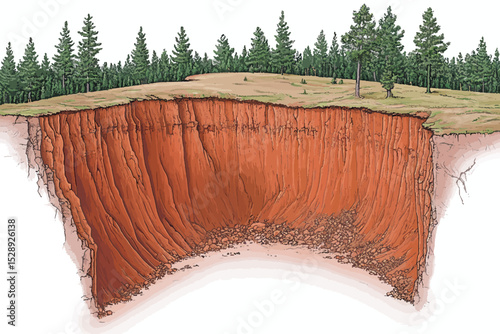 Landslide vector illustration 