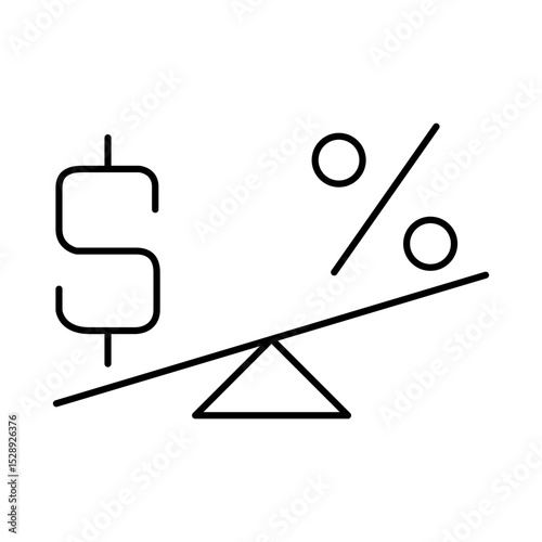 Inflation Rate Line Icon. Investment, Finance, Economy, Portfolio, Strategy, Money, Investor, Currency, Retirement, Wealth Icons. Editable Stroke Vector Illustration