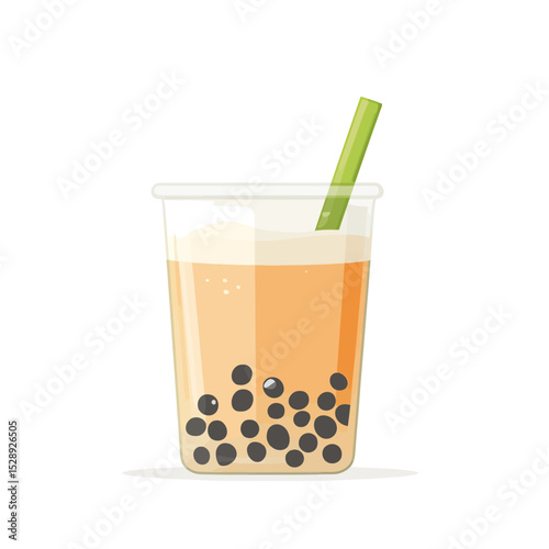 Bubble tea on white 