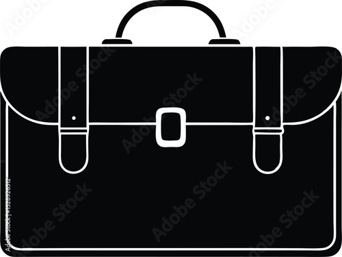 black briefcase vector icon