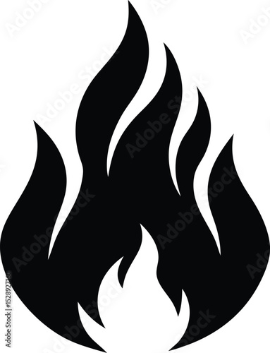 vector set of fire flames