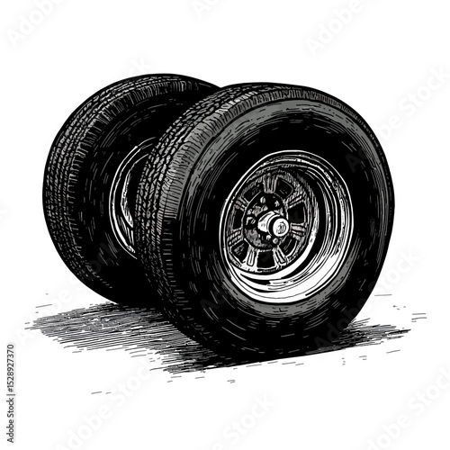 car tire isolated on white background
