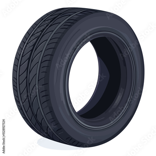 car tire isolated on white background
