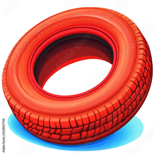 Red tire illustration 
