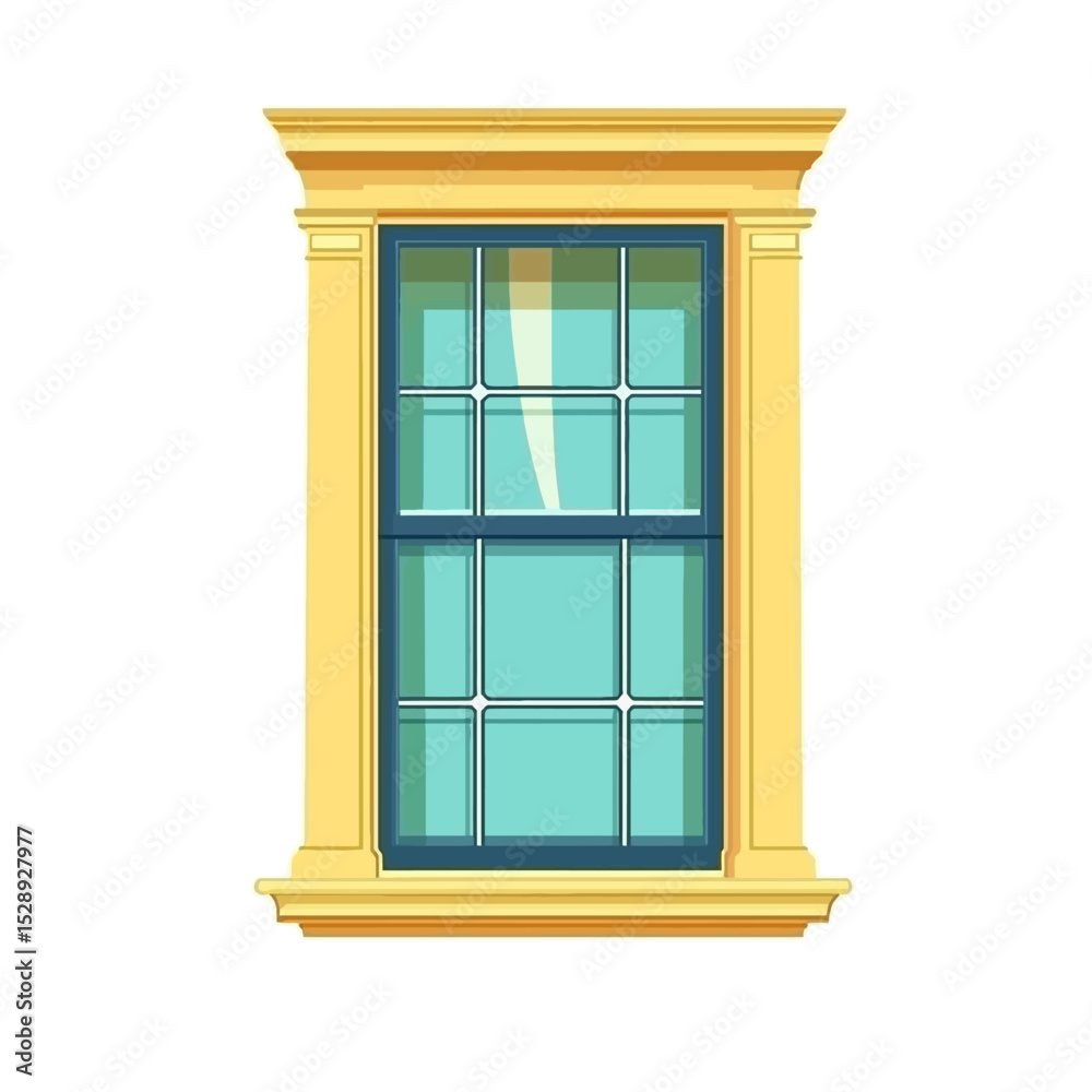 Obraz premium Old window isolated on white 
