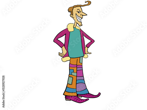 A Tall Man With A Quirky Outfit And A Wide Grin