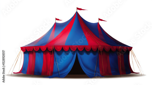 Colorful circus tent stands out in vibrant design