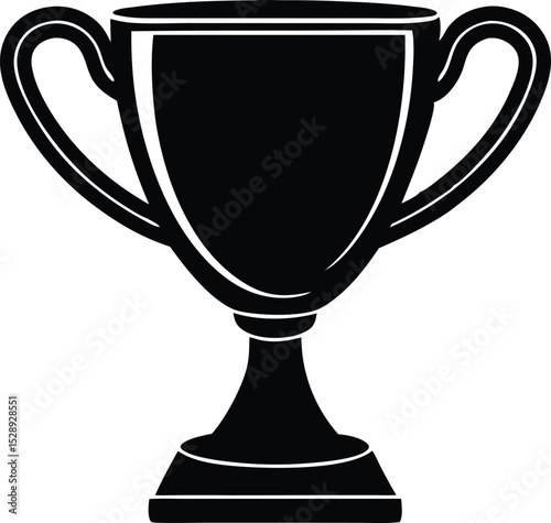 trophy cup silhouette vector