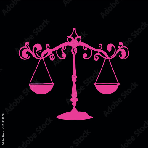Harmony of justice and nature expressed through a refined illustration of ivy-adorned legal scales in a creative vector logo.