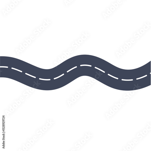 Winding road or highway vector illustration 
