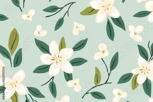 Jasmin pattern backgrounds flower.
