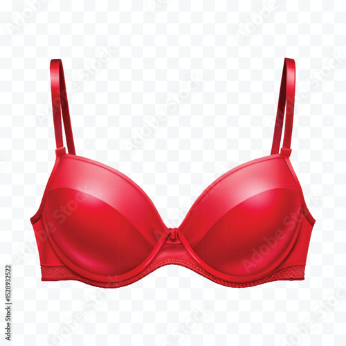 realistic beautiful silky bra in different color style isolated on transparent background