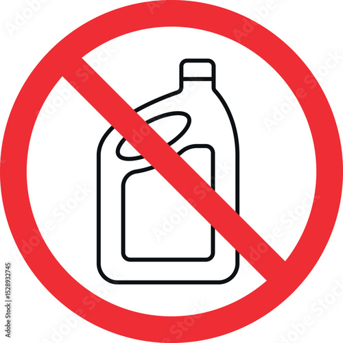 No bleach icon. Bleach not allowed sign Forbidden signs and symbols.