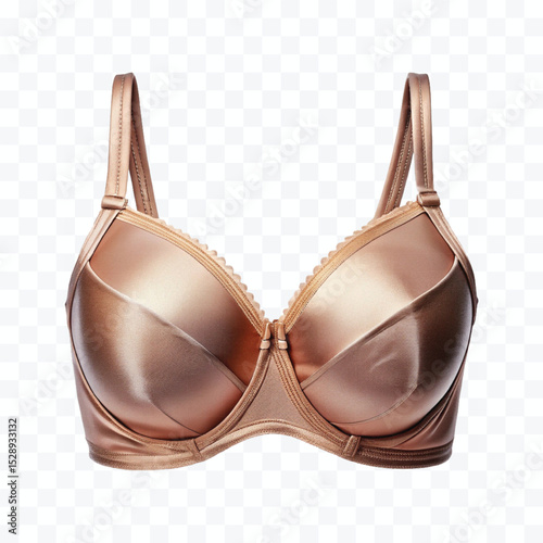 realistic beautiful silky bra in different color style isolated on transparent background