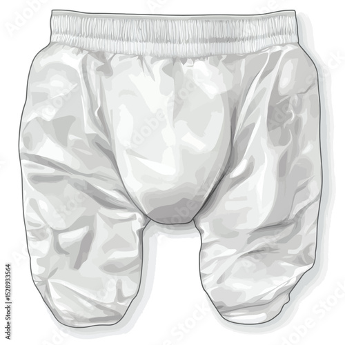 Baby diaper on white 