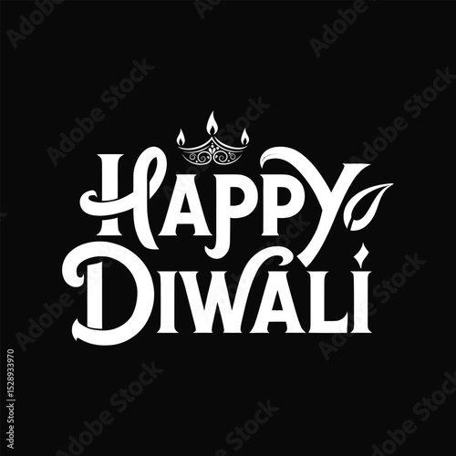 Happy Diwali Greeting Card Design with Decorative Diya Vector for Festival Wishes .