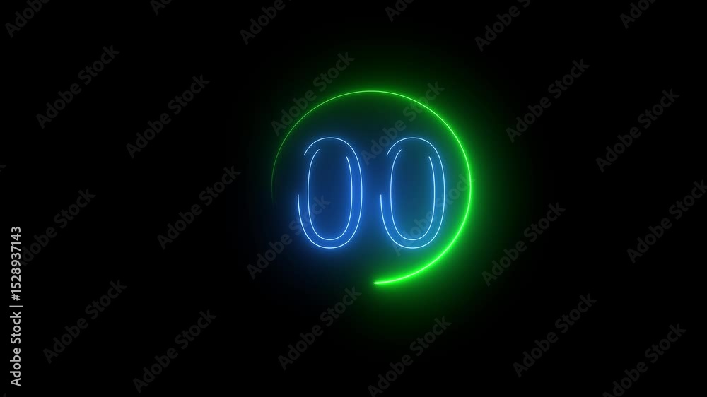 glowing neon light 00 . Futuristic Countdown for Tech glowing on an alpha channel background.
glowing neon light 00 . Futuristic Countdown for Tech glowing on an alpha channel background.