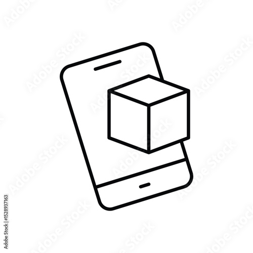 3d View Icon vector stock illustration