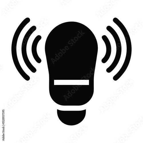 Notification light bulb concept vector illustration isolated on white background