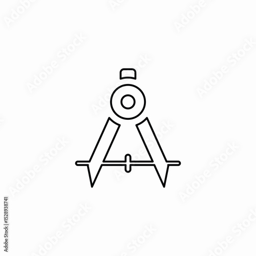 compass tool icon sign vector