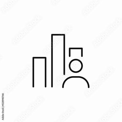 individual statistics icon sign vector